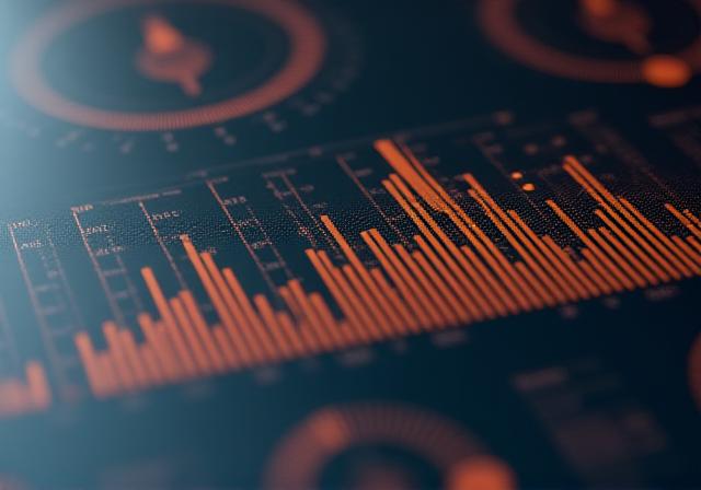 Close up of a manufacturing intelligence dashboard showing predictive maintenance trends