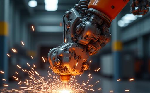 Mechanical arm in automotive factory